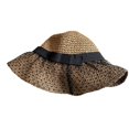 thumbnail image 5 of SikaFu The Wild Japanese Ripple Dot Mesh Shelter Women's Sunscreen Summer Thin Beach Straw Hat Lace Korean Version Of The Tide Japanese, 5 of 6