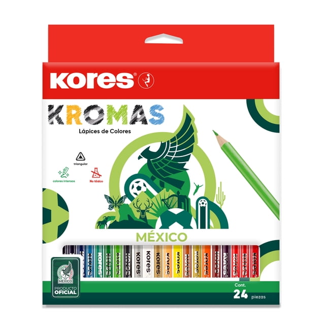 Kores Kromas Lápices de Colores México 24 Piezas
