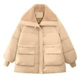 thumbnail image 2 of TrendVibe365 Packable Puffer Jacket Women Long Long Sleeve Down Jacket No Hood Long Winter Coats Midweight Warm Outerwear Plain Thick Coat Zip Winter Clothes with Pockets 2023 Soft Comfy Tops, 2 of 7