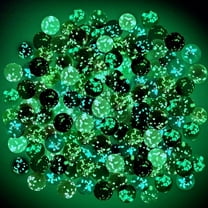 GIXUSIL 40Pcs Colorful Glass Marbles Glow in The Dark Marbles Multi-Color Luminous Marbles Glowing Glass Marbles for Marble Games DIY and Home Decor（Random Color）