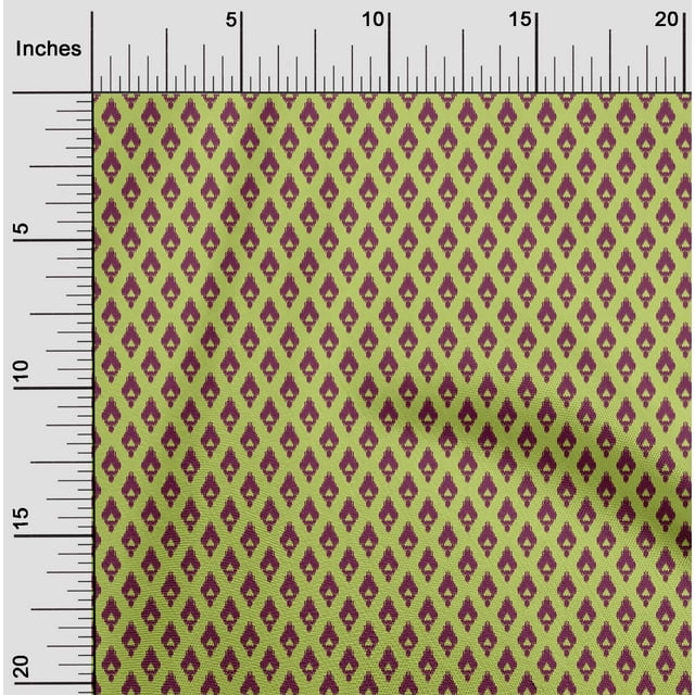 oneOone Silk Tabby Fabric Argyle Style Ikat Printed Craft Fabric BTY 42 Inch Wide
