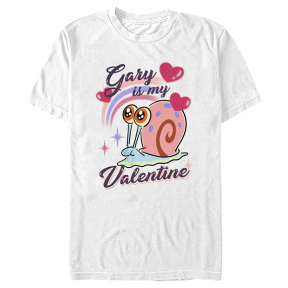 Men's SpongeBob SquarePants Gary is My Valentine  Graphic Tee White 2X Large