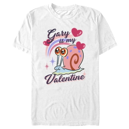 Men's SpongeBob SquarePants Gary is My Valentine Graphic Tee White 2X Large
