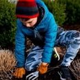 thumbnail image 3 of JustForKids 4-6 Years Brown Synthetic Leather Gardening Gloves with Durable Non-Slip, by G & F Products 3 Pairs, 3 of 11