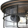 thumbnail image 4 of Westinghouse Westinghouse Lighting 6121800 Rosella Traditional Two Light Flush Ceiling Fixture, Black-Bronze Finish with Highlights, Clear Seeded Glass, 4 of 5