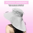 thumbnail image 3 of Neck Flap Sun Hat with Wide Brim, UPF50+ Hiking Safari Fishing Hat for Women Sun Protection Beach Hat(Gray), 3 of 7