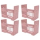thumbnail image 4 of sujetalibros de estructura retráctil de metal, flexible, regulable, diseño delgado, soporte para estante de libros para soporte resistente, color rosa claro, 4 of 12