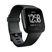 Restored Fitbit Versa Smart Watch w Heart Rate Monitor FB504GMBK Unisex Black (Refurbished)