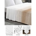 thumbnail image 6 of Brown White Ombre Twim XL Size Flat Sheet, Wrinkleproof & Fadeproof Cooling Flat Bed Sheet Only, Vintage Farmhouse Abstract Striped Breathable Soft Bedding Top Sheets 66 x 102 Inches, 6 of 8