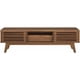 thumbnail image 3 of Modway Render Mid-Century Modern Low Profile 59 Inch TV Stand in Walnut Tv Cabinet Living Room Furniture My Lux Decor Round, 3 of 7