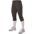 thumbnail image 3 of Alleson Athletic B42285502 Womens Belted Piped Fastpitch Pants, Black & White - Extra Small, 3 of 3