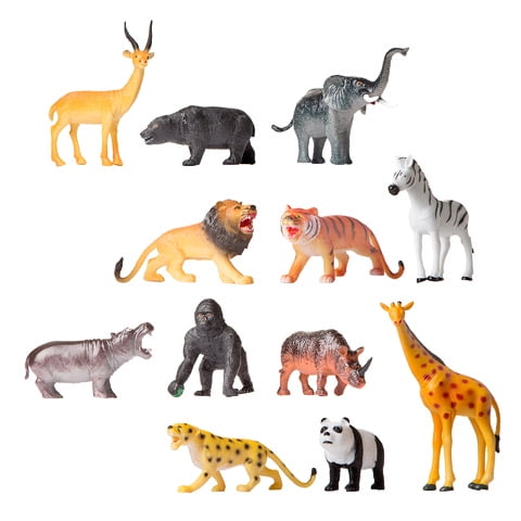 Plastic Jungle Animals 6In 12Pc Asst Per Pkg Plastic Jungle Animals 6In 12Pc Asst Per Pkg