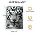 thumbnail image 2 of COMIO  Black White Tiger Canvas Wall Art Wild Animal the Picture Print Blue Eyed Tiger Painting Artwork Kitchen Office Home Living Room Men Cave Wall Decor Stretched Ready to Hang, 2 of 5