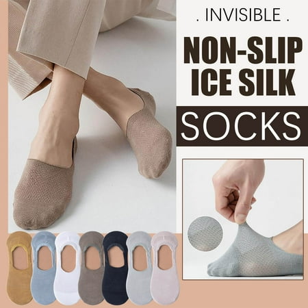 

Cotonie Invisible Non-Slip Cotton Socks Breathable Socks Ultra Low Cut Non Slip Flat Liner For Man