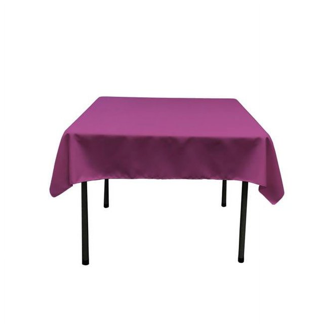 TCpop58x58-MagentaP81 LA Linen Nappe Carrée en Popeline de Polyester, Magenta - 58 x 58 Po.