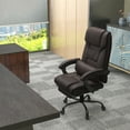 thumbnail image 2 of Vinsetto 6-Point Vibration Massage Office Chair with Footrest Remote Brown, 2 of 10
