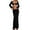 Black, variant on SRZYMJ Women's Crochet Knit 2 Piece Skirt Sets Hollow Out Knitted Crop Top Side Slit Bodycon Long Skirt Set Beach Maxi Dresses