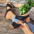 thumbnail image 5 of Dakaela Heeled Sandals for Women Low Block Chunky Heels Open Toe Backless Dress Casual Pumps Slip on Mules Shoes for Party Wedding Size 6-10 Black, 5 of 9