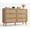 Natural Oak, variant on Polihome Mid-Century Rattan 6 Drawer Dresser, 47"W Wooden Dressers & Chest with Storage for Bedroom/Living Room/Entry Way