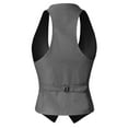 thumbnail image 4 of MixMatchy Women's Economy Dressy 3 Button Versatile Racerback Tuxedo Suit Vest Waistcoat, 4 of 5