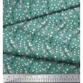 thumbnail image 2 of Soimoi Silk Fabric Leaves & Floral Block Print Fabric by The Yard 42 Inch Wide, 2 of 3