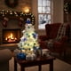 thumbnail image 5 of xihome Árbol de Navidad artificial azul de 152 cm con luces y adornos, decoracin navideña de mesa para interiores, fiestas, ventanas o pasillos., 5 of 8