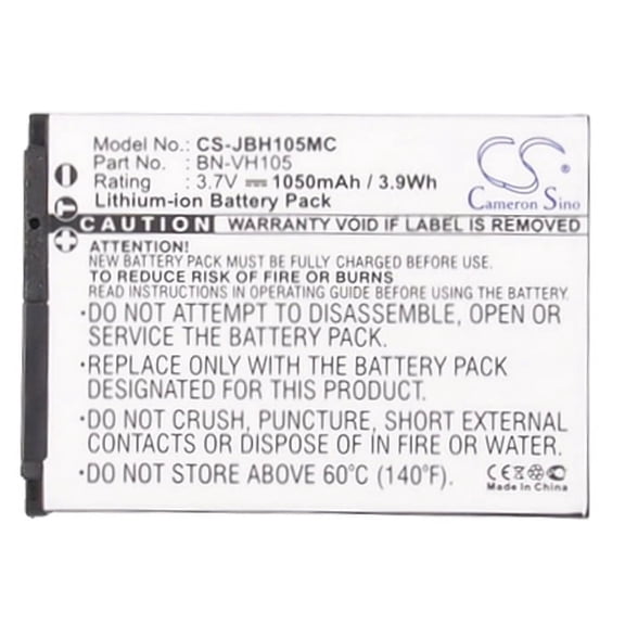 Battery for JVC ADIXXION Action GC-XA1 GC-XA1BUS GC-XA2 BN-VH105 BN-VH105US NEW