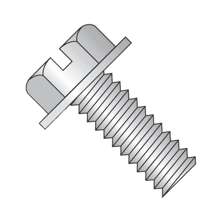 

10-32 x 3/8 Machine Screws / Slotted / Indented Hex Washer / 18-8 Stainless Steel (Quantity: 100 pcs)