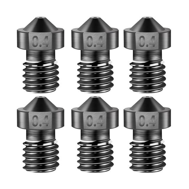 Piezas de impresora 3D Boquilla de acero endurecido de acero troquelado 1,75 mm 0,4 mm Resistente a Eccomum Boquilla
