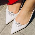thumbnail image 2 of 1 Pair Bee Shape Clip On Shoe Clips Rhinestone Bridal Shoe Embellishments, 2 of 9