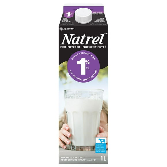 Lait finement filtré 1 % Natrel 1 L