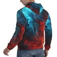 thumbnail image 6 of Goofa Red And Blue Fire for Men's Hooded Sweatshirt - Lightweight Pullover Hoodie with Kangaroo Pocket, Perfect for Everyday Wear-Medium, 6 of 7