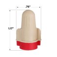 thumbnail image 2 of Connecteur de Fil Performance Plus 3M, Connecteurs à Ressort en Acier Flexibles, 22-8 AWG, Couleur Tan et Rouge (T/R+), Pichet de 750, Tan/rouge, 2 of 7