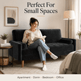 thumbnail image 6 of Neche Sofa for Living Room,Solid Wood Foot, 2 Seater Small Modern Loveseat Couch in a Box  - Black, 6 of 10