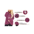 thumbnail image 4 of Women's Plus Size Casual Long Sleeve Twist Knot Tunics Tops Blouses Tshirts for Women, 4 of 5