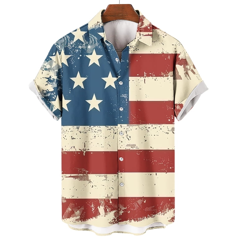 Njoeus Mens White Tee Shirts Mens Graphic T-Shirts Men'S American Flag Button Up Shirts Mens Casual Short Sleeve Patriotic Tee Summer Beach Hawaiian Shirt For Men Big & Tall S-5Xl Dress Shirts Njoeus Mens White Tee Shirts Mens Graphic T-Shirts Men'S American Flag Button Up Shirts Mens Casual Short Sleeve Patriotic Tee Summer Beach Hawaiian Shirt For Men Big & Tall S-5Xl Dress Shirts