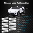 thumbnail image 4 of Nasitip Kids Electric Ride On 12V Licensed McLaren Battery Powered Sports Car Toy,Remote Control,LED Headlights and Hydraulic Doors (White), 4 of 6