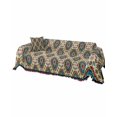 thumbnail image 2 of Oriental Boho Flower Sofa Covers for 3 Cushion Couch,Washable Sectional & L Shape Couch Covers for Dog/Cat/Kid,Tribal Patterns Ethnic Farmhouse Non Slip Sofa Slipcover Tassel Futon Cover 71x150, 2 of 8