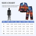 thumbnail image 3 of KLL Magical Stained Glass Castle Sleepwear Mens Flannel Pajamas,Long Cotton Pj Set, 3 of 7