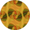 thumbnail image 1 of Ahgly Company Machine Washable Indoor Round Transitional Mahogany Brown Area Rugs, 7' Round, 1 of 7