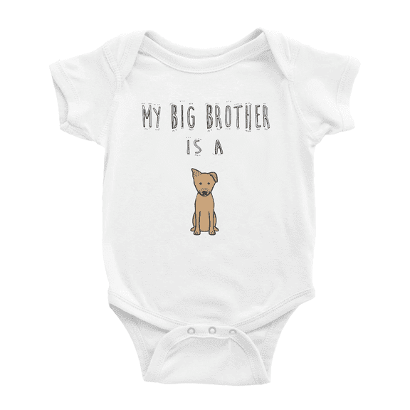 My Big Brother Is A Chinook Dog Cute Baby Clothing Bodysuits Boy Girl Unisex