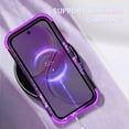 thumbnail image 4 of Casetego For Google Pixel 9A Case,Glow in The Dark Three Layer Heavy Duty Shockproof Protection Hard Plastic Bumper+Soft Silicone Protective Case For Women Girls,Purple Butterfly, 4 of 7