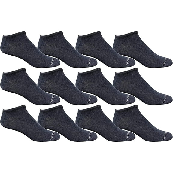 Yacht & Smith Wholesale Men's Cotton Shoe Liner Training Socks Size 10-13 (Navy, 12)