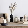 thumbnail image 2 of Bouclair White Natural Ceramic Vase with Wood Pearls and Tassels, 2 of 10