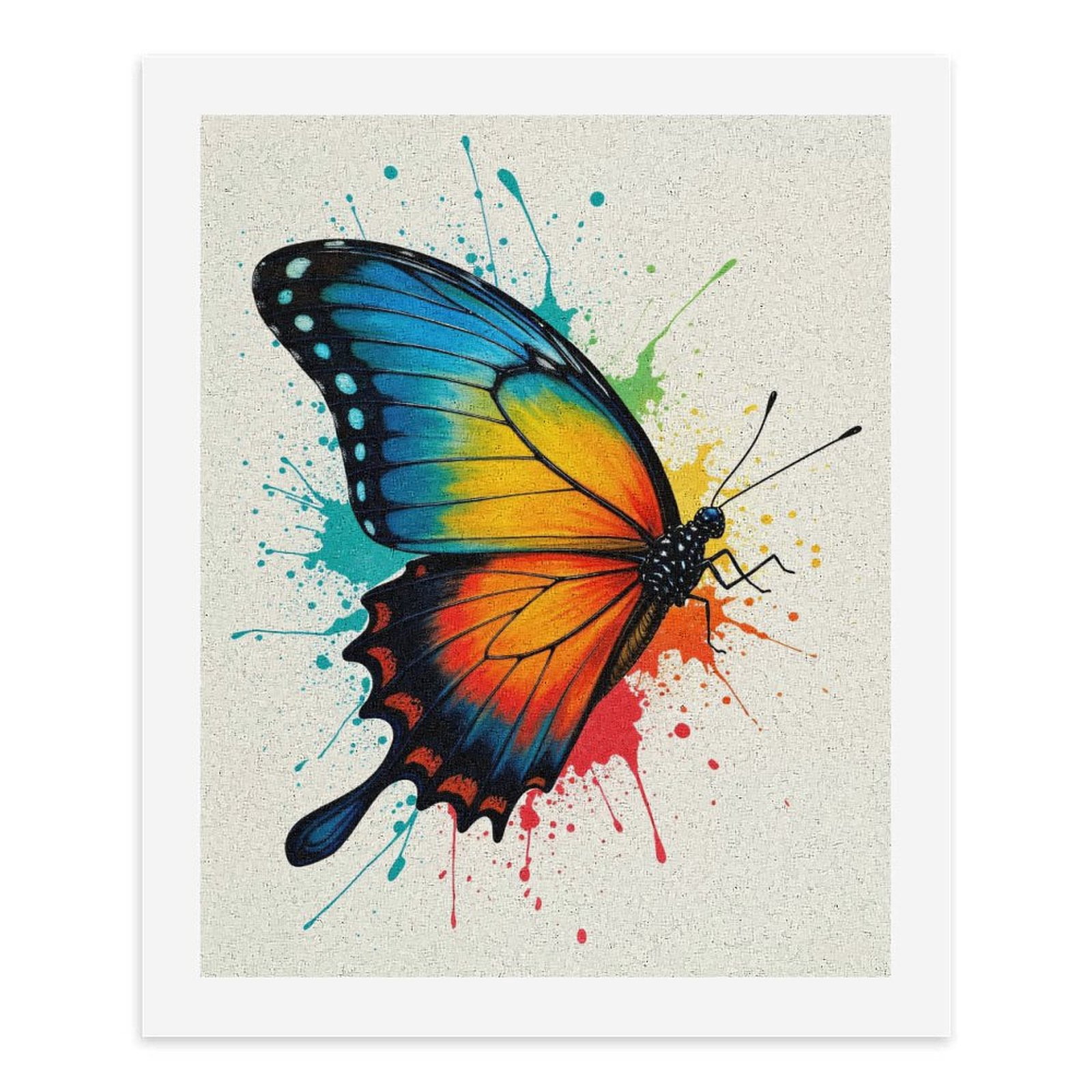 Paint By Numbers Kit for Adults Beginner - DIY Colorful Butterfly Abstract Art Canvas Painting Kits for Adults, Frameless Paint By Number for Adults for Home Wall Decor 16x20 Inch