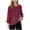 Wine, variant on My Items Shirts for Women Women's Long Sleeve Shirts Women's Casual Point Sleeve V Neck Slim Solid Color T Shirt Long Sleeve Top S