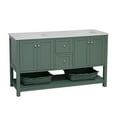 thumbnail image 6 of Lakeshore 60" Double Bathroom Vanity with Sage Green Cabinet and Engineered White Top, 6 of 6