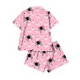 thumbnail image 5 of Summer Sales Under $8 CNJKEHIUV Halloween Pajama Sets for Women 2 Piece Cute Pumpkin Print Set Sleepwear Light Pink M, 5 of 5