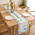 thumbnail image 6 of Spring Wildflowers Cotton Linen Table Runner for Dining Kitchen, Watercolor Floral Leaf Colorful Plaid Wedding Outdoor Party Tablerunners, Dresser Scarf Coffee Tablecloth Runners 13x72 Inches, 6 of 9