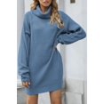 thumbnail image 2 of LAICAIW Robe Chandail Longue Ample à Col Roulé Oversize pour Femmes, 2 of 7